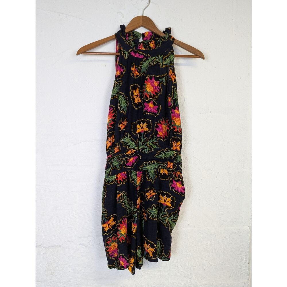 Rachel Roy Floral Romper Womens Medium Colorful Tropical Resort Breezy Summer